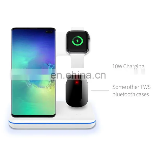 Wireless Charging New Arrivals 2020 For Apple Watch Charger Earphones Mobile Phone Holder Charger 3 In 1 photo-2