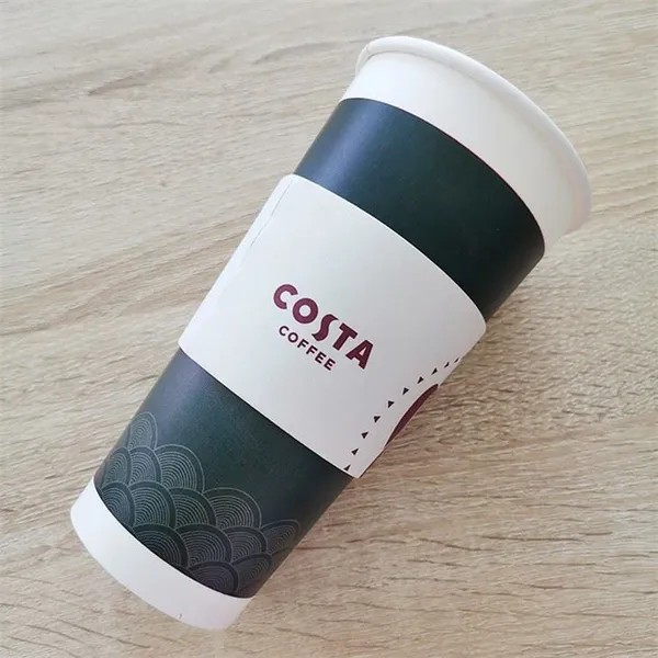 White Corrugated Hot Drink Disposable Cup Holder photo-2