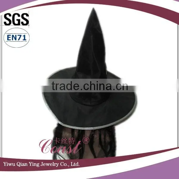 Halloween Party Decorated Witches Hat Design With Synthetic Hair Attached photo-3