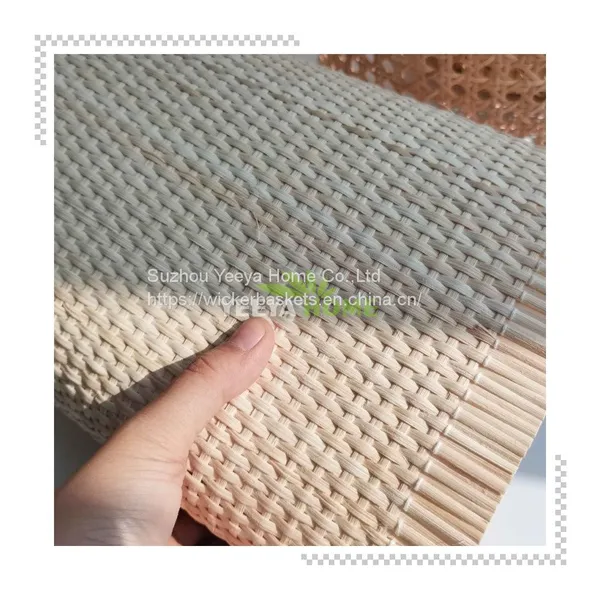 1/2 Natural Rotin Cane Peel Rattan Webbing Raw Material Weaving Rattan Roll photo-3