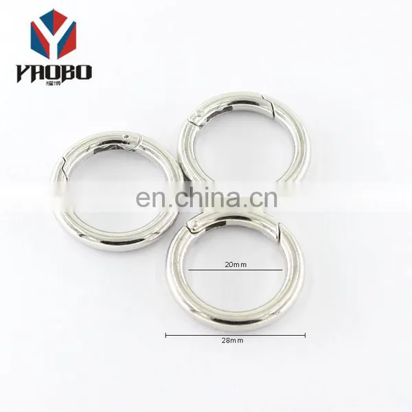 Factory Circle Round Carabiner Spring O Ring Snap Clip Hook O Ring Spring Gate Clasp Buckle photo-5