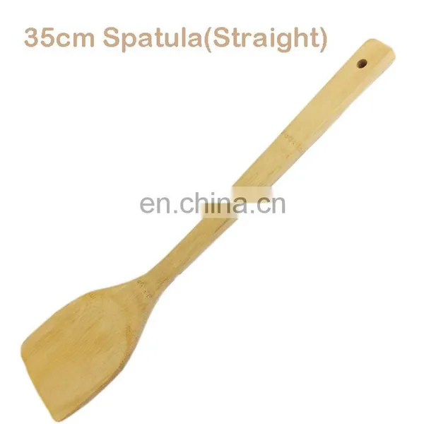 100% Organic Non-stick Pot Cooking Tools Kitchen Wooden Bamboo Spatula Set photo-2