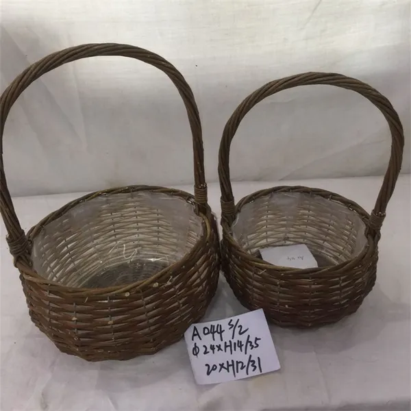 High Quality Custom Big Willow Wicker Storage Baskets With Handles photo-4