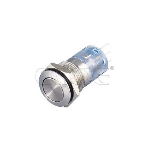 ip67 16mm flat head 250v 1no1nc push button switch reset