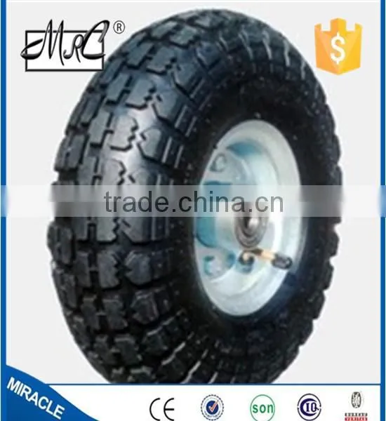 Factory Direct Manufacture 2 Wheels Wheelbarrow Small Rubber Wagon Wheel 4.10 / 3.50-4 photo-2