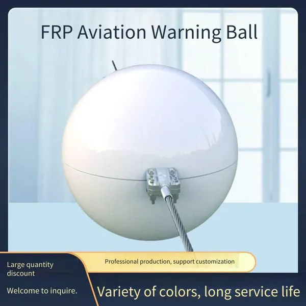 Smc Molded Material Obstacle Ball, Fiberglass Warning Ball for Aviation High-voltage Lines, Night Aviation Guidance Warning photo-3