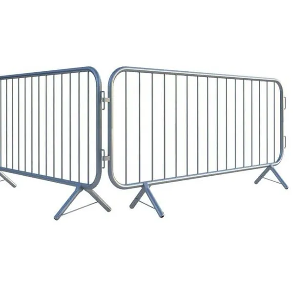 HT-FENCE Temporary Pedestrian Heavy Duty Crowd Control Steel Barricade Crowd Control Barriers Metal Interlocking Barricade photo-5