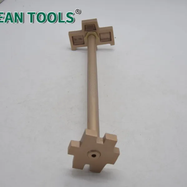 Non-Sparking Double Head Drum Wrench, 350mm, Beryllium Bronze, 70x70mm & 95x70mm Drive Ends, Industrial Grade photo-3
