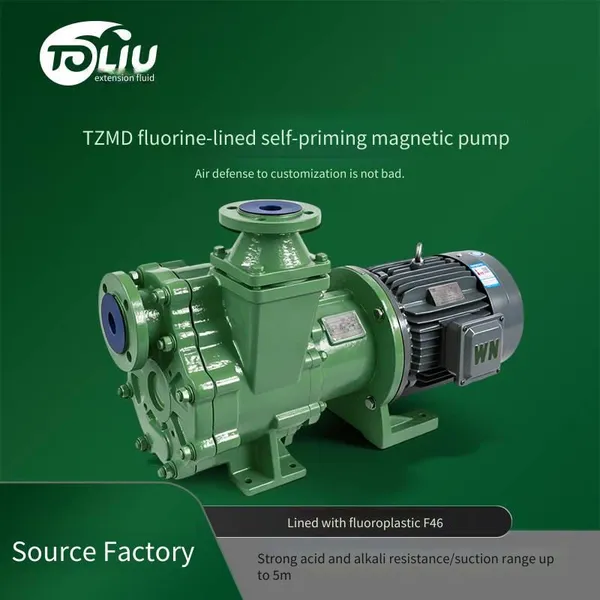 Tzmd Fluorine-lined Self-priming Magnetic Pump, Manufacturer of Centrifugal Pumps by Dongguan Tuoliu Fluid