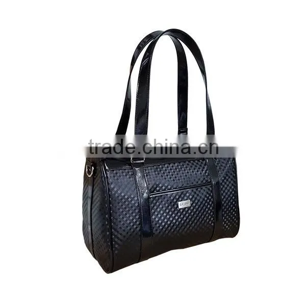 Black Diamond PU Leather Ladies Fashion Handbag With Long Handle photo-3