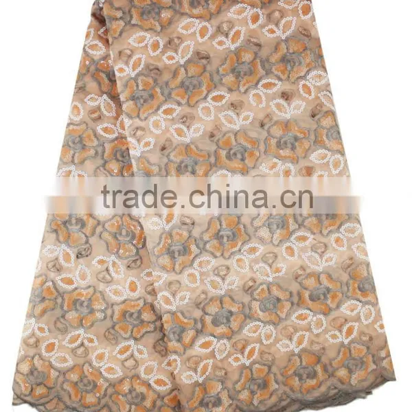 Mitaloo MOG0193 Green Net Organza Lace Double Lace African Organza Lace With Sequins photo-4