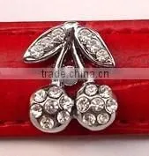 Rhinestone Cherry Shape Rivets Metal Jewelry for Dog Collars