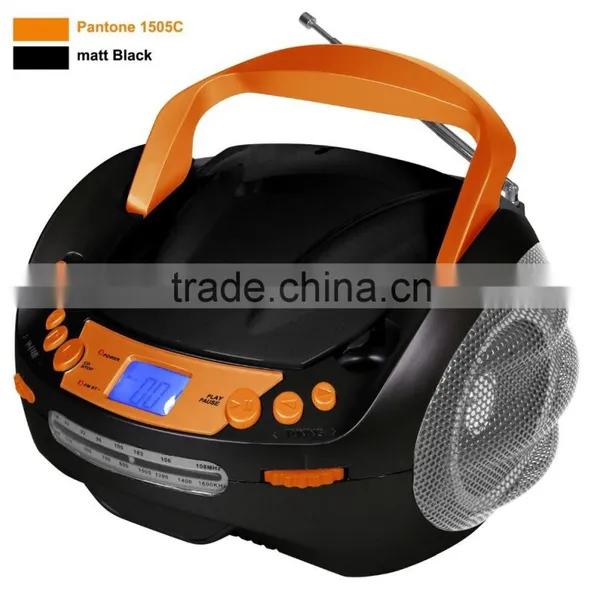 Fancy Multicolor Orange Bluetooth Radio Clock CD Boombox photo-2