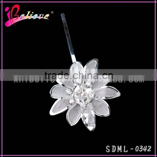 Factory Wholesale Hair Pins, Silver Flower Fancy Hair Pins,kids Hairpins Accessories photo-3