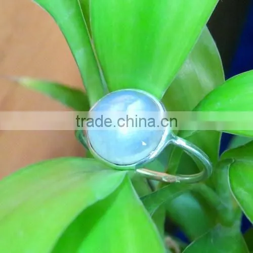 Magical Style Rainbow Moonstone 925 Sterling Silver Ring