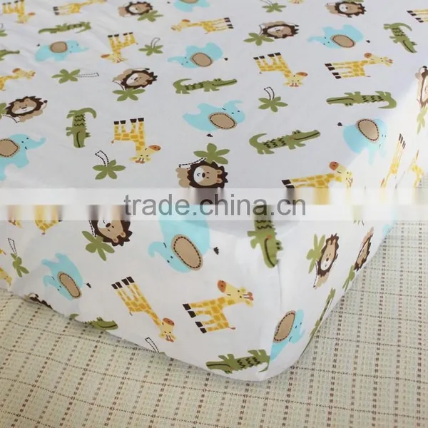 100% Cotton Printed Baby Crib Fitted Sheet photo-5