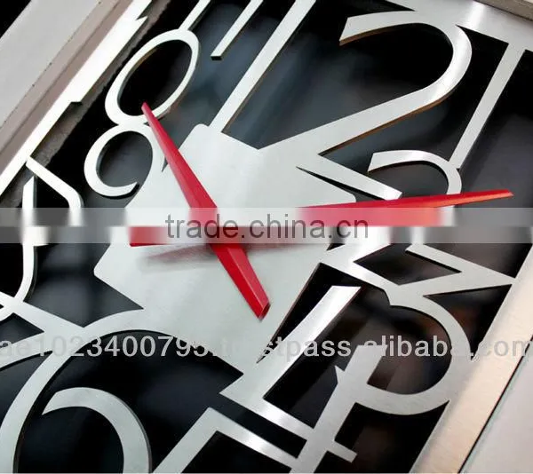 Unique Concrete Clock With Stainless Steel, Handmade Modern Wall Clock, Designer Clocks photo-2