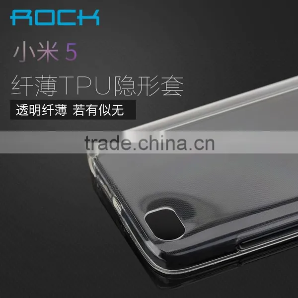 Crystal TPU Rubber Back Case For Xiaomi 5 ROCK Fashion Shockproof Silicone Soft Protective Cover MT-5579 photo-2