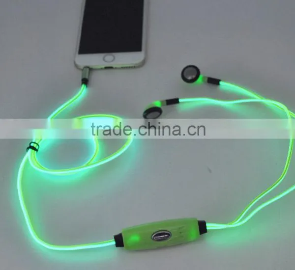 EL Light Earbuds and LED Earphone, Golwing Earphone With Microphone Quality Choice photo-3
