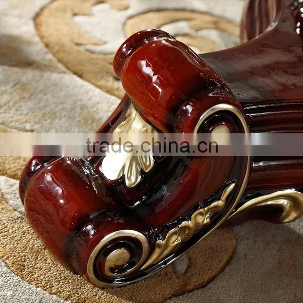 Luxury European French Style Wooden Round Classic Dining Table Quality Choice photo-5