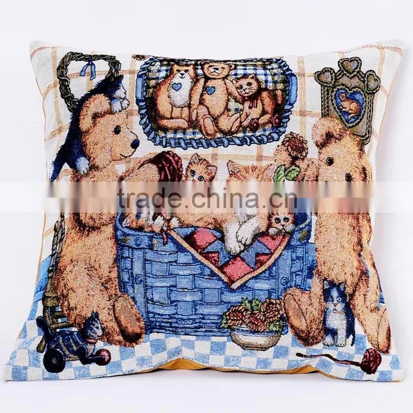 2016 Wholesale Custom Printed Chevron Linen Cushion photo-3
