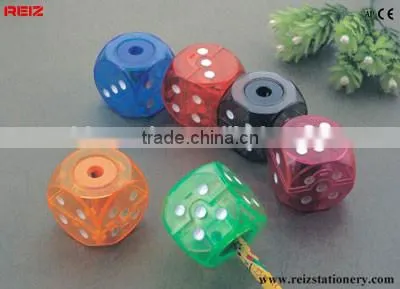 School Kids Use Plastic Fancy Dice Pencil Sharpener