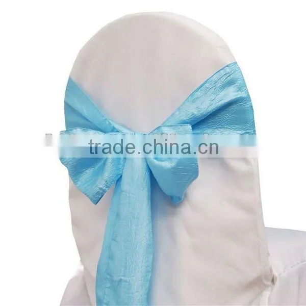 2015 Wholesale Cheap Crinkle Crushed Chair Sash for Wedding Decoration photo-2