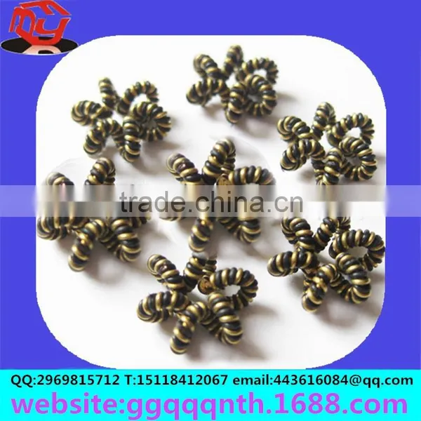 Metal Twist Rope Pairs of Leather Cord Copper Wire Spring Flower Ball