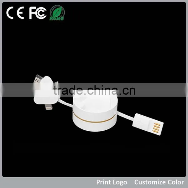 Cheap Logo Branding Marketing Gifts 3in1 Retractable Usb Cable SGB-SJX-001 Special Novel Gift photo-3
