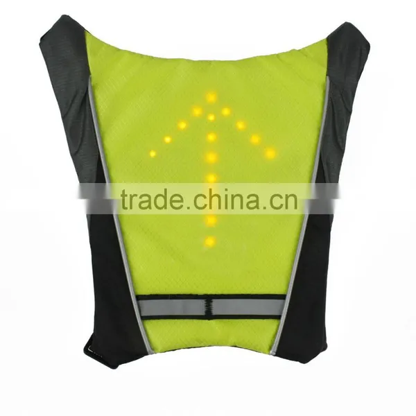 Waterproof Wireless Reflective Led Cycling Turn Signal Backpack Factory Outdoor Sports Led Bike Turn Signle Safety Vest Cycling photo-2