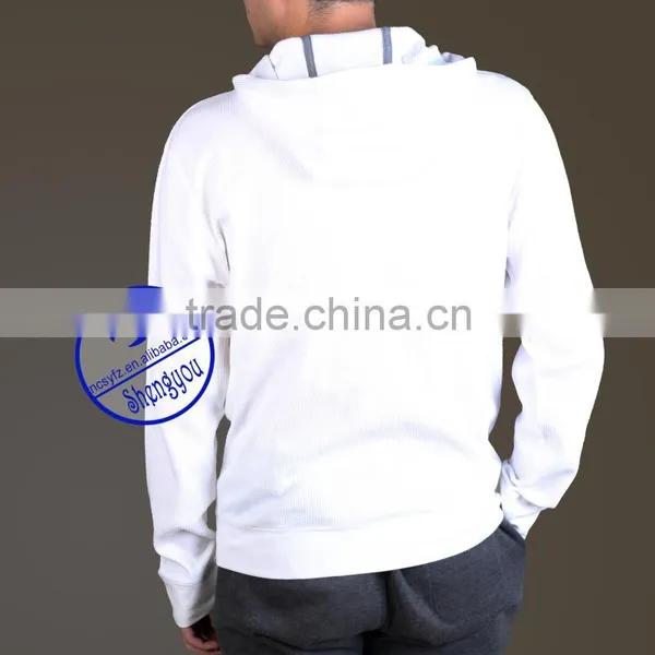 Custom Long Sleeve Walf Checks Zip up Men' Shoodies & Sweatshirts Wholesale China photo-2