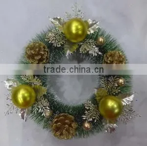 25cm Pine Needle Xmas Wreath, Christmas Decoration photo-3