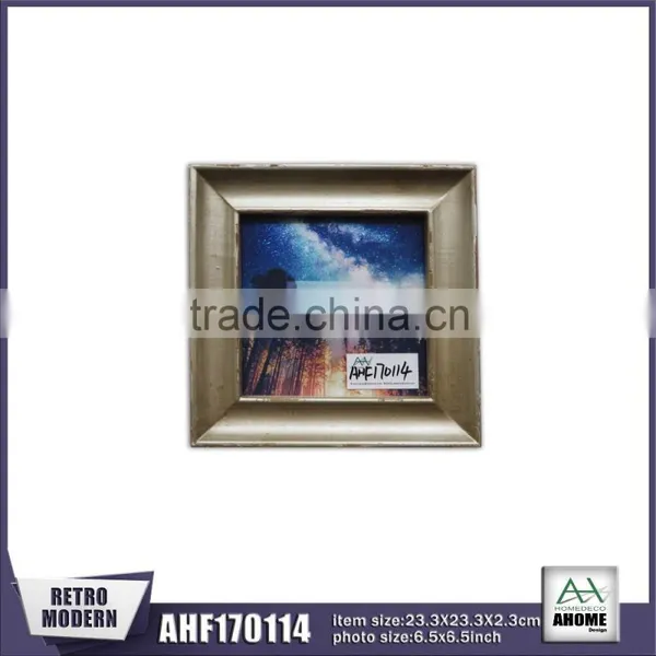 Hot Selling Sunken Shape Gold Color Wooden Picture Photo Frame Square Shape Decorative Frame
