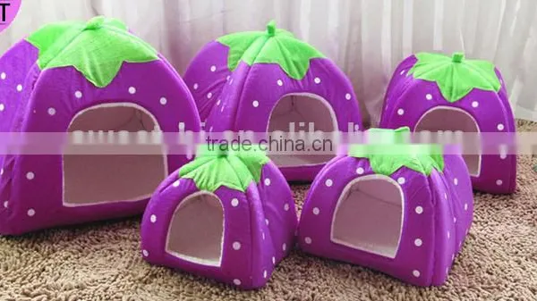Cute Strawberry Dog House Dog Bed House photo-4