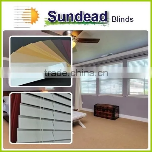 Faux Wood Make Wood Blinds for Windows With Valance , Curtain and Office Blinds With Valance photo-3