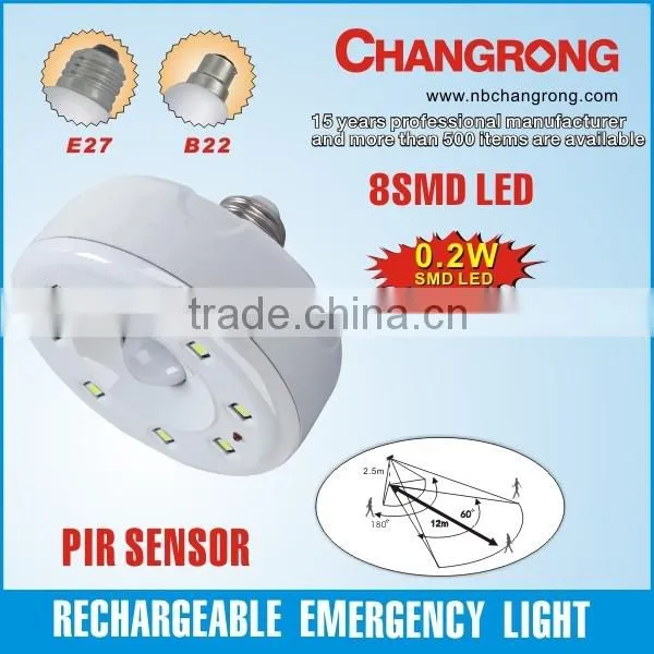 Rechargeable LED Light LED Bulb With Sensor