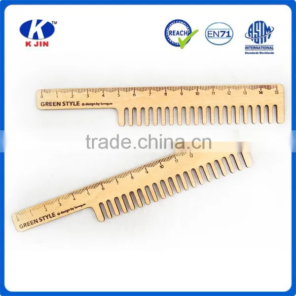 High Quality Wooden Shaped Straight Ruler Drawing Stencil Ruler for Kids photo-3