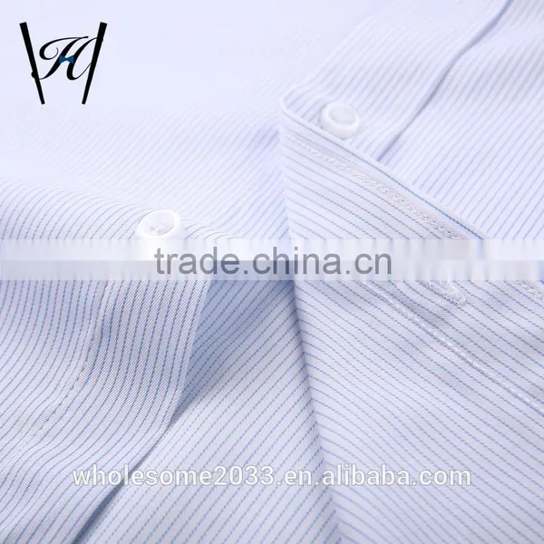 100%cotton Cool Short Blue Mens Button Down Shirts photo-3