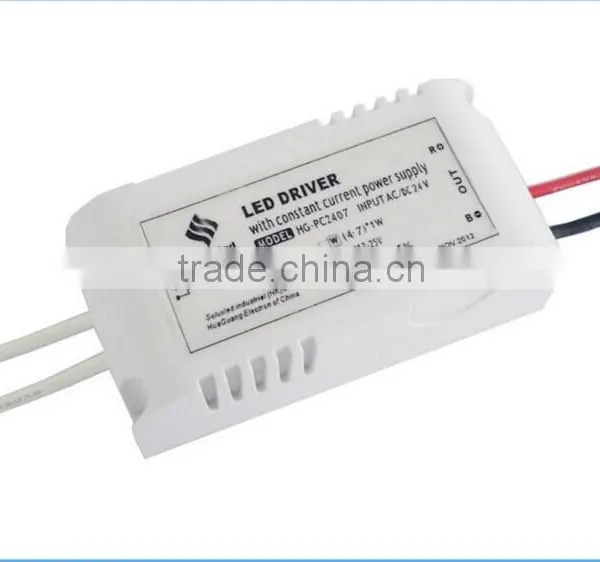 Plastic Case Led Driver 24v With 4-7w Constant Current