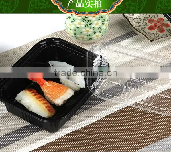 Food Grade PS Disposable Sushi Container With Clear Lid Quality Choice