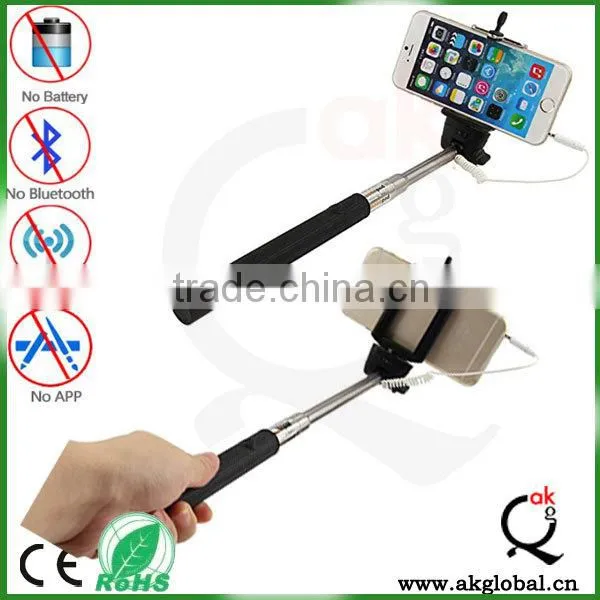 2015 Newest Mobile Phone Accessories Camera Smartphone Selfie Stick Monopod for Iphone 6 Plus photo-3