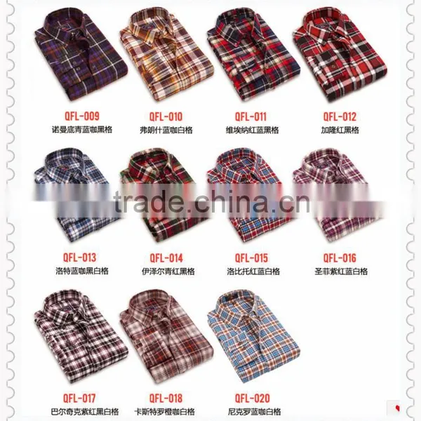 Factory Direct Plaid Shirts Men's Wear