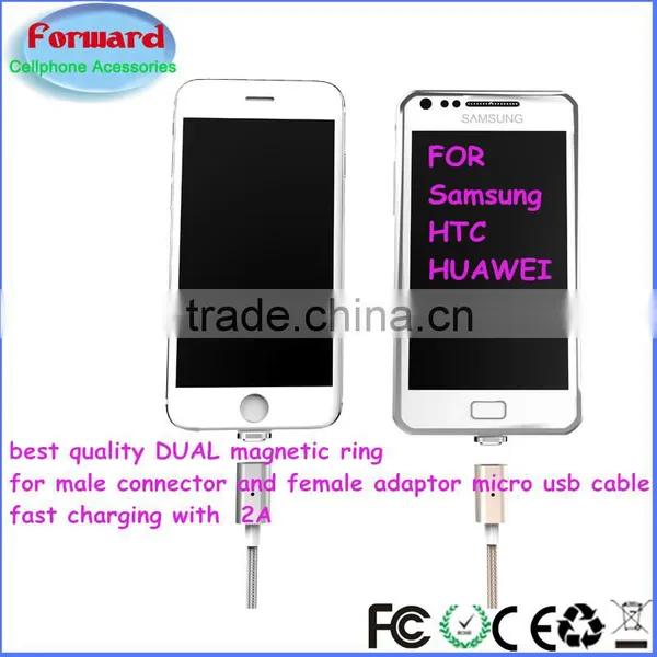 High Quality Magnetic Micro Usb Cable Fast Charge With 2A Fast Charging for Samsung Galaxy 7 Edge