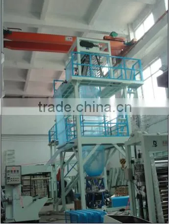 SJ65 Film Blowing Machine Corona Treater , Rotary Die and Double Winder