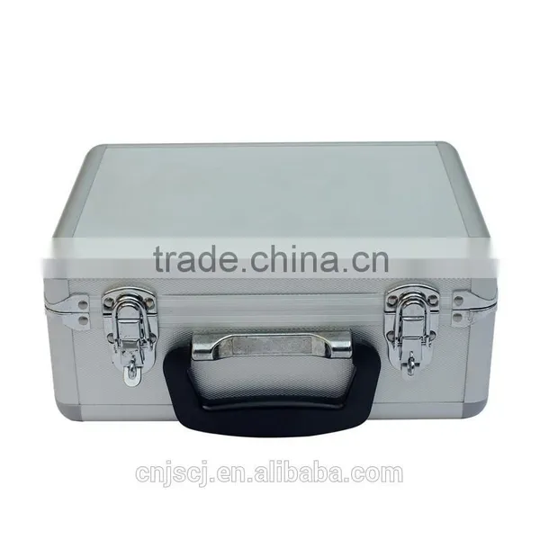 2014 Hot Sale Aluminum Tool Case With Various Color Made in China Silver Suitcase-style Aluminum Portable Tool Case