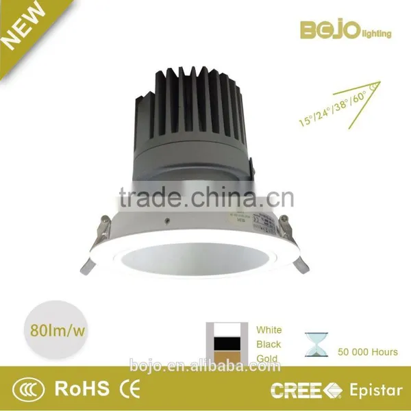 2016 Retrofit Design 30w Cob Led Downlight With Golden Reflector photo-2