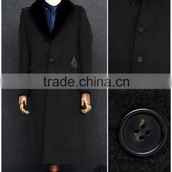 British Style Long Winter Jacket Men Woolen Jacket Blazers for Men Slim Fit photo-6