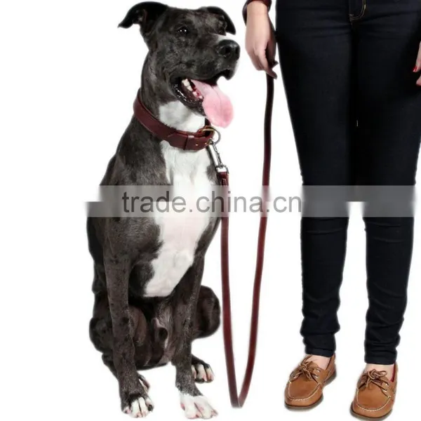 Wholesale reflective leather straps for dog leash