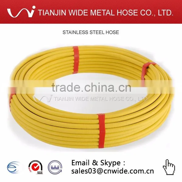Chinese Manufacturer Yellow Stainless Steel Flexible Natural Gas Hose photo-4