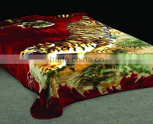 100% Polyester Wholesale Thermal Protection Container Home Muslin China Supplier Animal Print Blanket photo-2